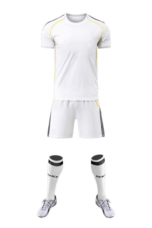 Adult training suit with white and grey edges