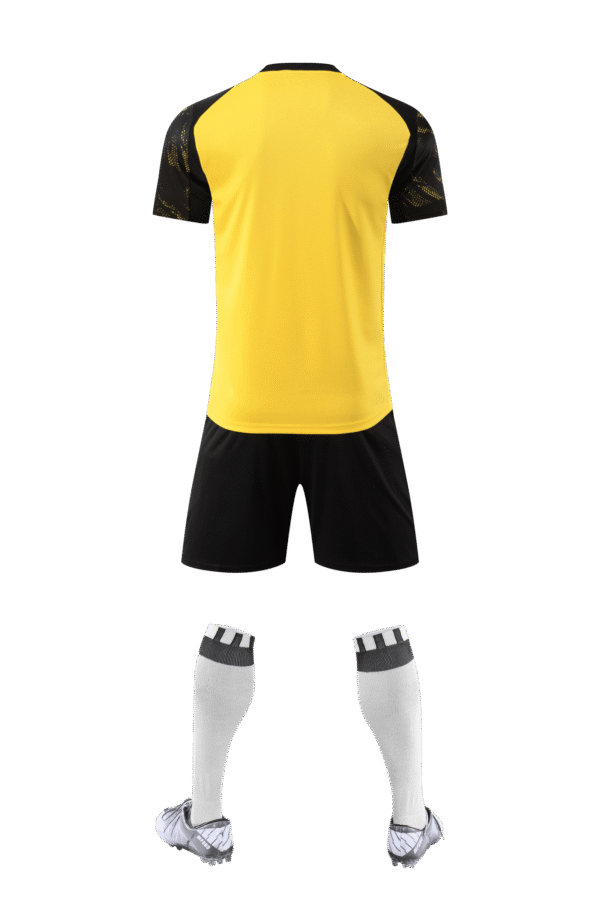 Adult training suit: yellow top and black pants set - Image 3