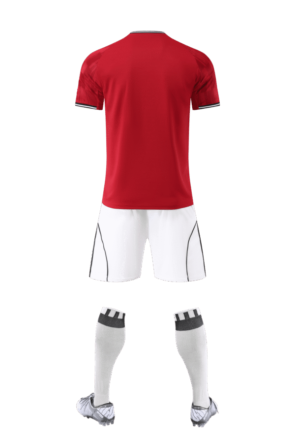 Adult training suit: red top and white pants set - Image 3