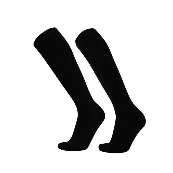 Professional anti-slip black long socks for football