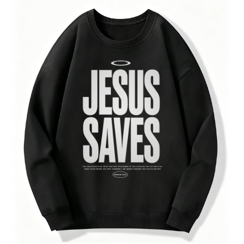 Jesus Saves Bold Sweatshirt - Image 4