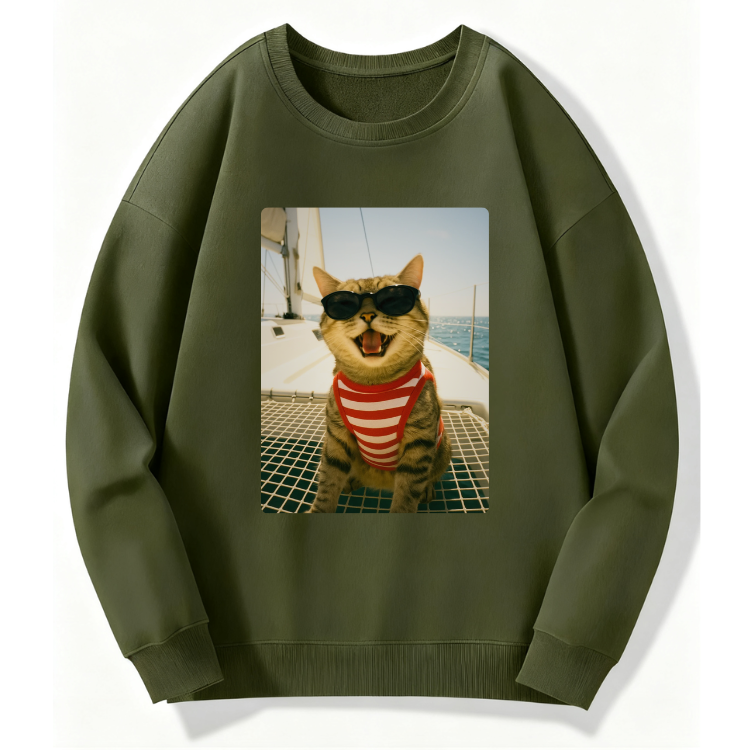 Cool Cat Sunglasses Sweatshirt - Image 2