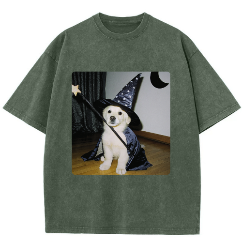Magic Pup  Washed T-shirt - Image 3