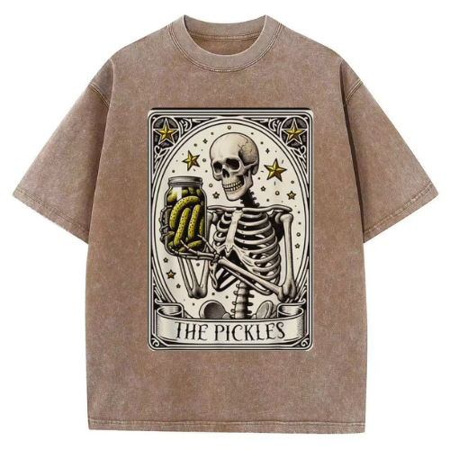 Magic Tarot Skull Washed T-Shirt - Image 3