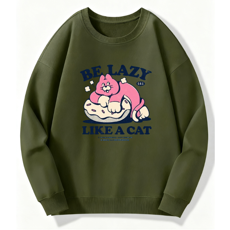Be Lazy Like Cat Sweatshirt - Image 2