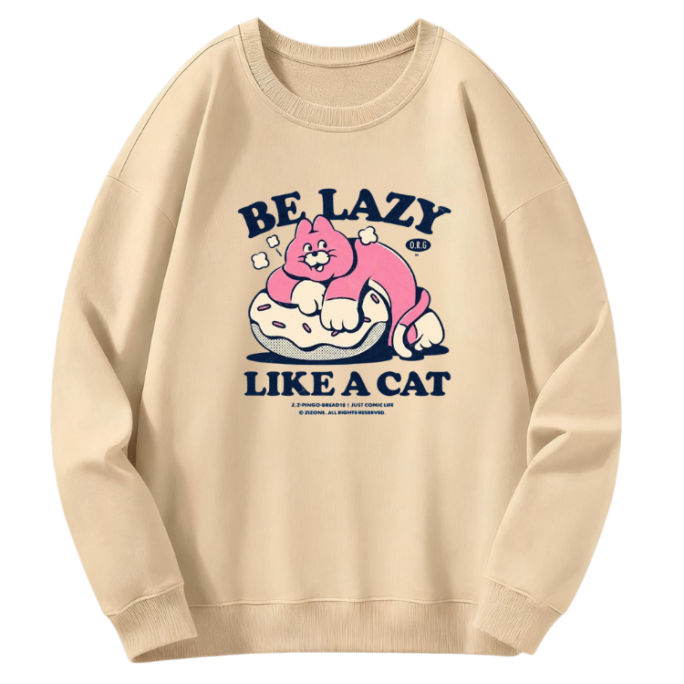 Be Lazy Like Cat Sweatshirt - Image 4