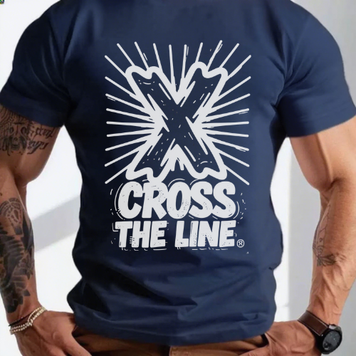 Cross the Line Bold X  T-Shirt - Image 3