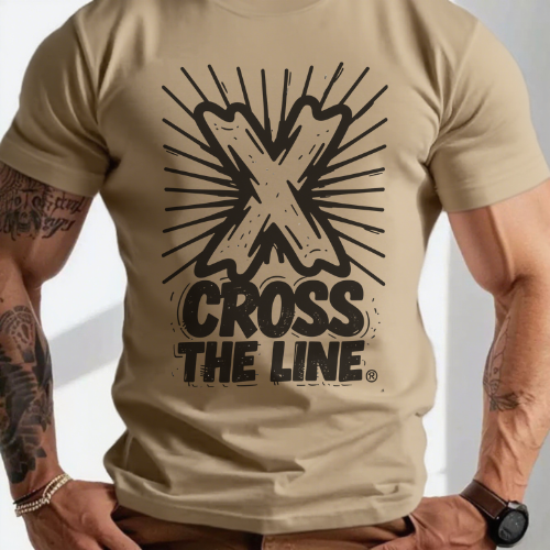 Cross the Line Bold X  T-Shirt - Image 4