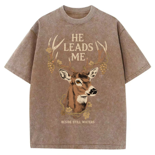 Leads Deer Washed T-Shirt - Image 3
